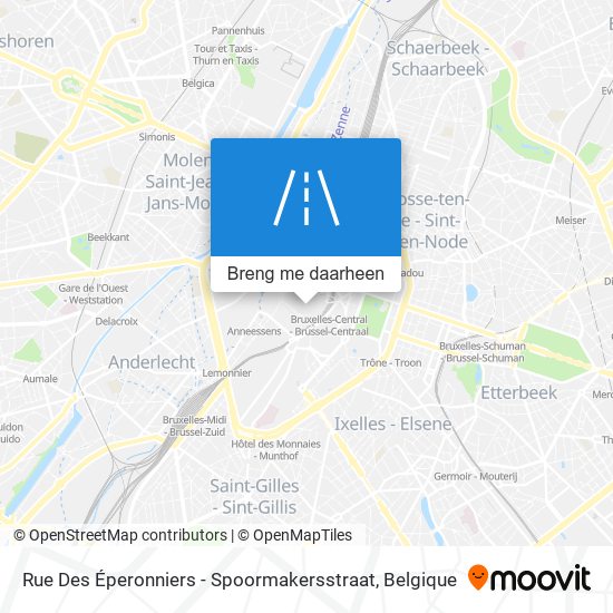 Rue Des Éperonniers - Spoormakersstraat kaart