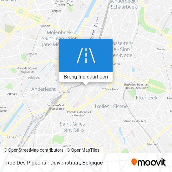 Rue Des Pigeons - Duivenstraat kaart
