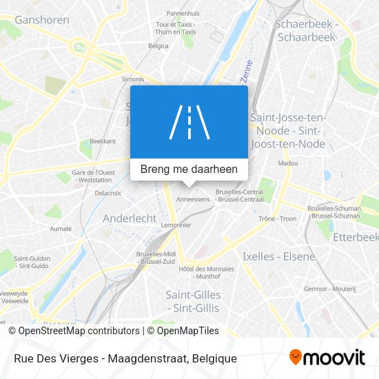 Rue Des Vierges - Maagdenstraat kaart