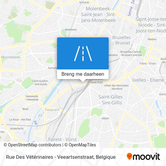 Rue Des Vétérinaires - Veeartsenstraat kaart