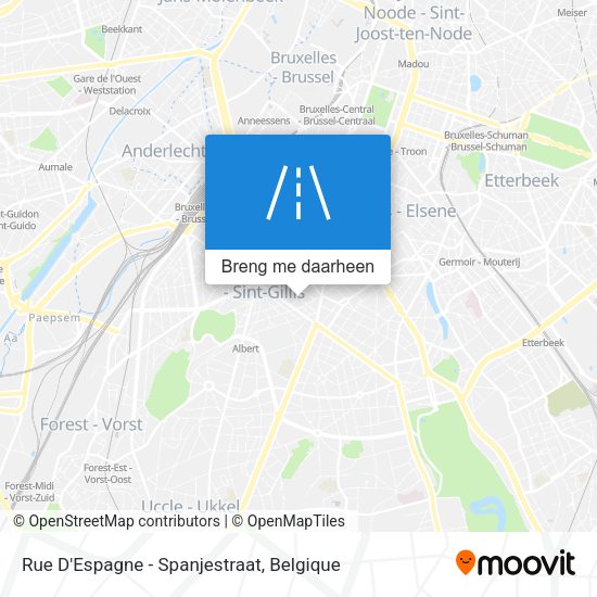 Rue D'Espagne - Spanjestraat kaart