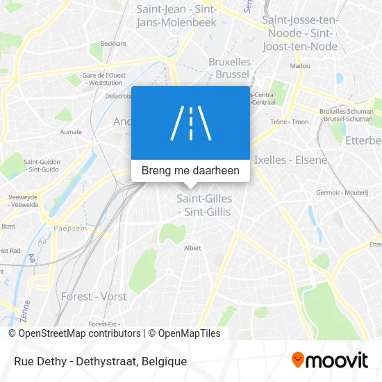 Rue Dethy - Dethystraat kaart