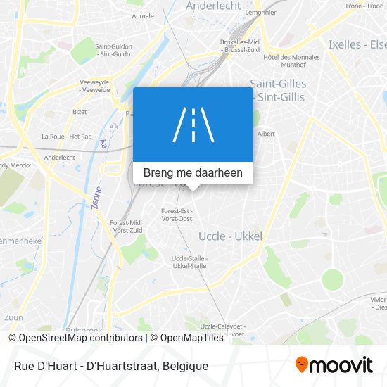 Rue D'Huart - D'Huartstraat kaart