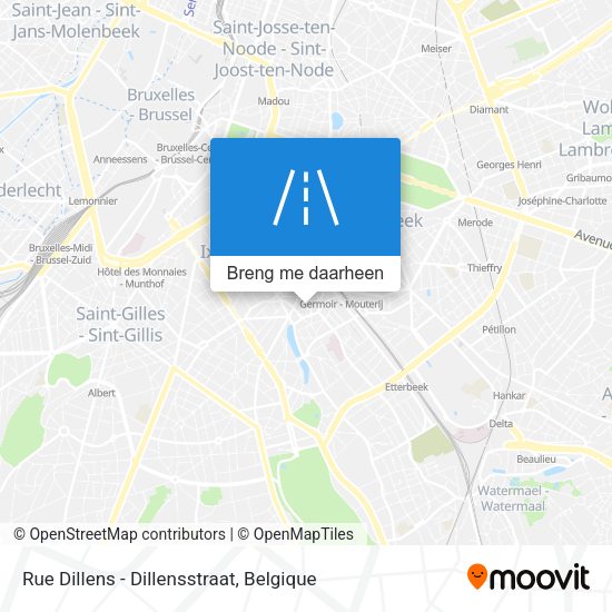 Rue Dillens - Dillensstraat kaart