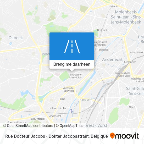 Rue Docteur Jacobs - Dokter Jacobsstraat kaart
