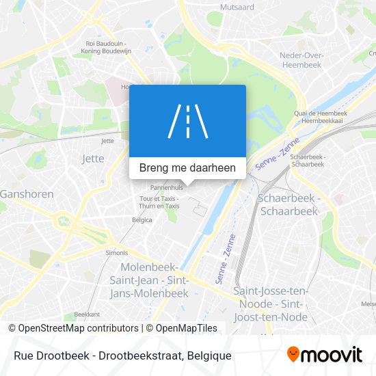 Rue Drootbeek - Drootbeekstraat kaart