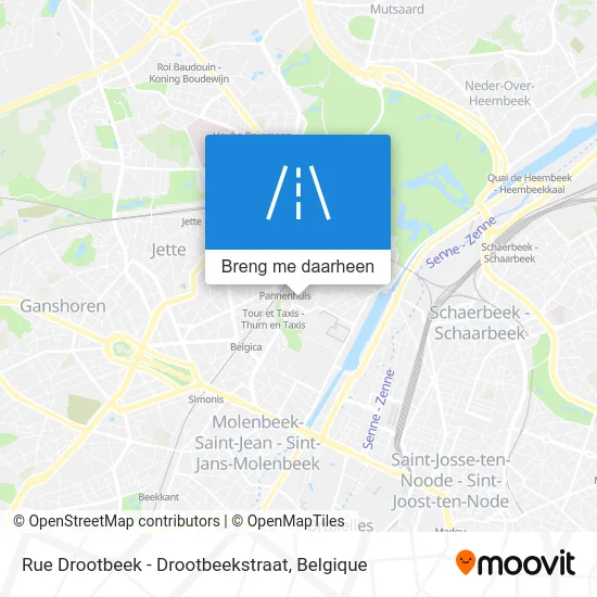 Rue Drootbeek - Drootbeekstraat kaart