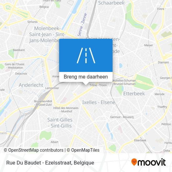 Rue Du Baudet - Ezelsstraat kaart