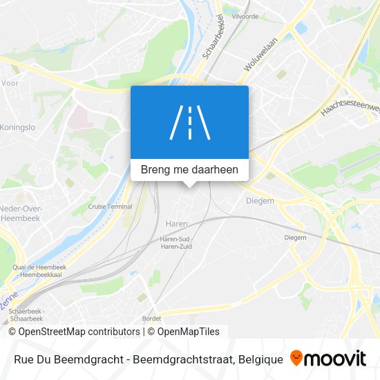 Rue Du Beemdgracht - Beemdgrachtstraat kaart