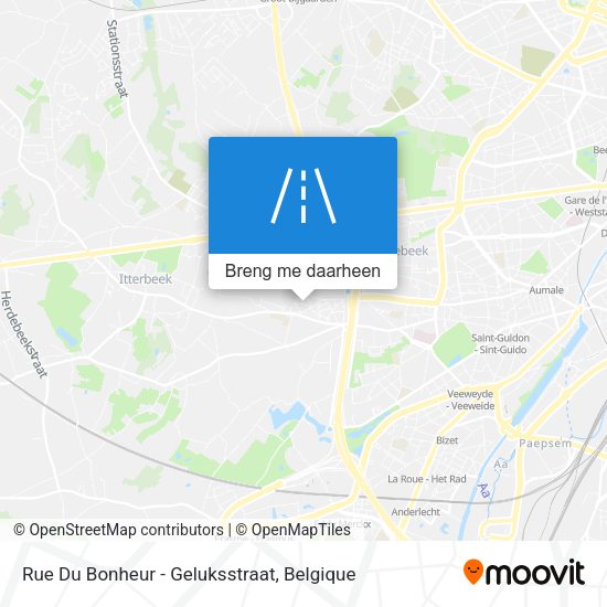 Rue Du Bonheur - Geluksstraat kaart