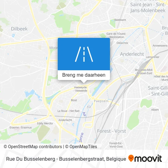 Rue Du Busselenberg - Busselenbergstraat kaart