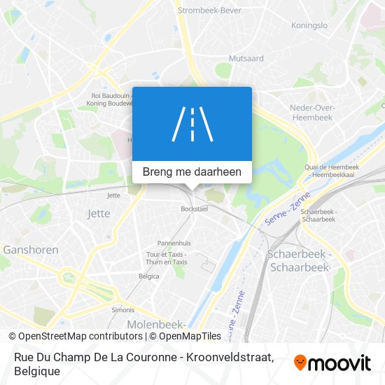 Rue Du Champ De La Couronne - Kroonveldstraat kaart
