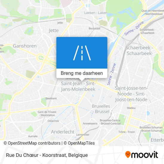 Rue Du Chœur - Koorstraat kaart