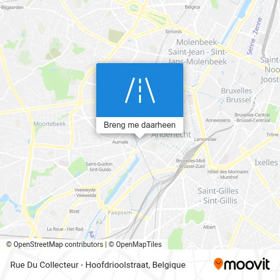 Rue Du Collecteur - Hoofdrioolstraat kaart