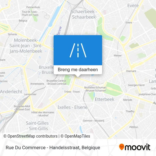 Rue Du Commerce - Handelsstraat kaart