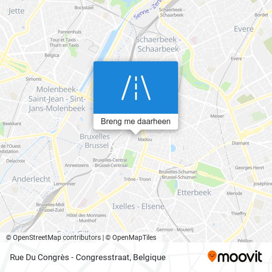 Rue Du Congrès - Congresstraat kaart