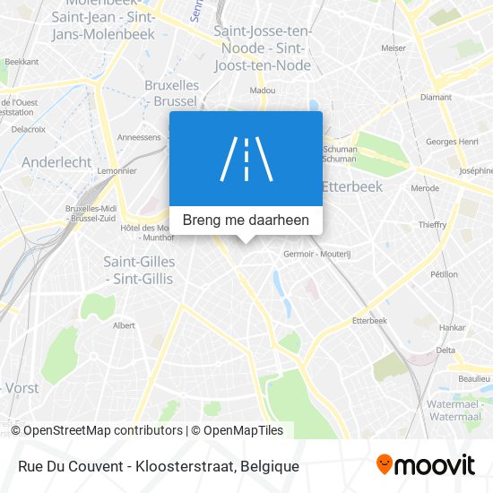 Rue Du Couvent - Kloosterstraat kaart