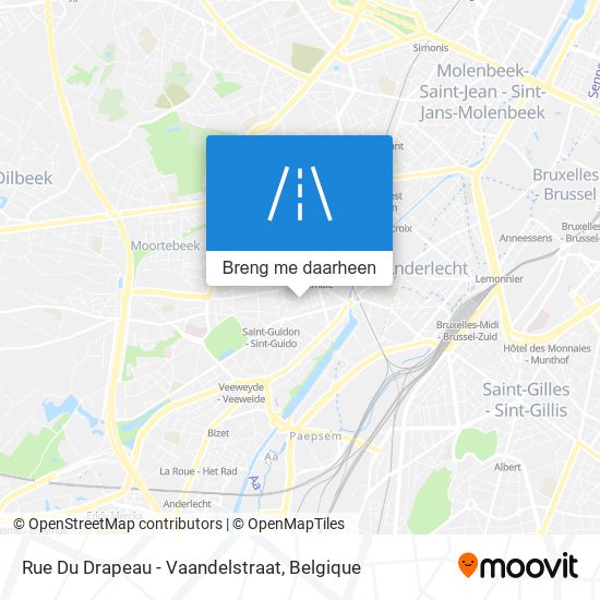 Rue Du Drapeau - Vaandelstraat kaart