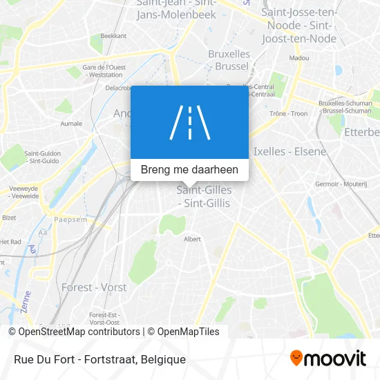 Rue Du Fort - Fortstraat kaart