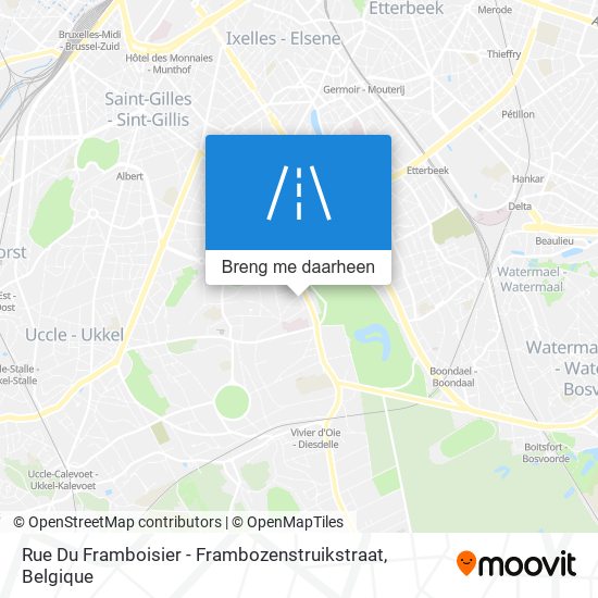 Rue Du Framboisier - Frambozenstruikstraat kaart
