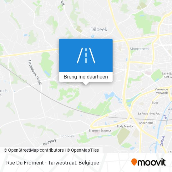 Rue Du Froment - Tarwestraat kaart