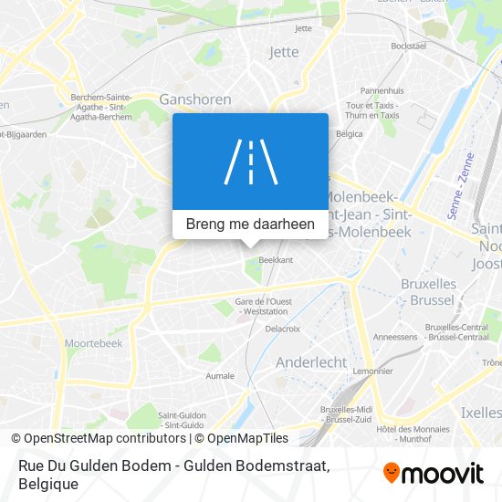 Rue Du Gulden Bodem - Gulden Bodemstraat kaart