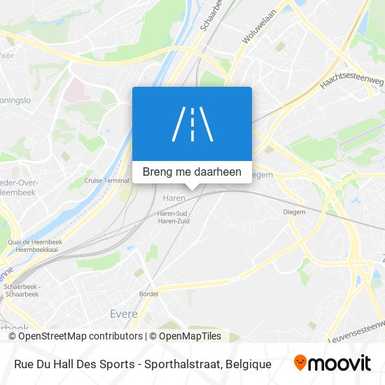 Rue Du Hall Des Sports - Sporthalstraat kaart