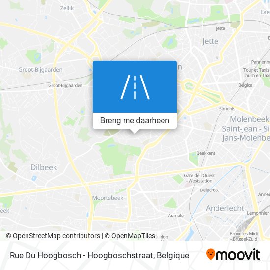 Rue Du Hoogbosch - Hoogboschstraat kaart