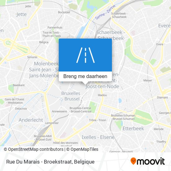 Rue Du Marais - Broekstraat kaart