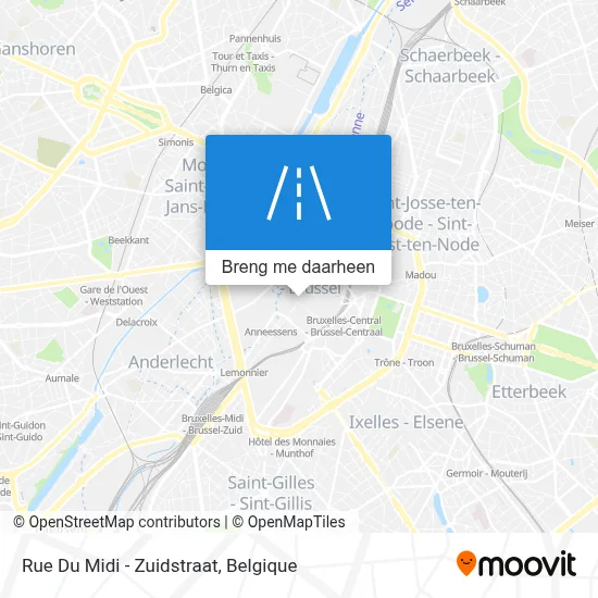 Rue Du Midi - Zuidstraat kaart