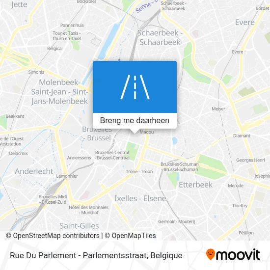 Rue Du Parlement - Parlementsstraat kaart