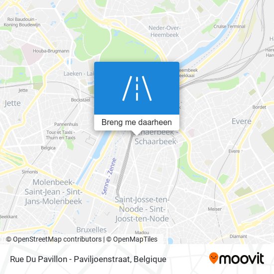 Rue Du Pavillon - Paviljoenstraat kaart