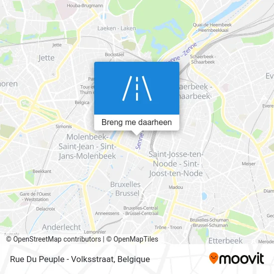 Rue Du Peuple - Volksstraat kaart