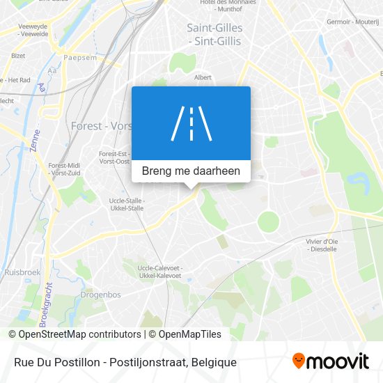 Rue Du Postillon - Postiljonstraat kaart