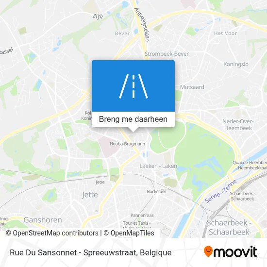 Rue Du Sansonnet - Spreeuwstraat kaart