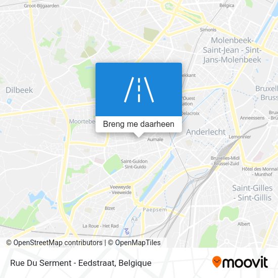 Rue Du Serment - Eedstraat kaart