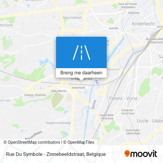 Rue Du Symbole - Zinnebeeldstraat kaart