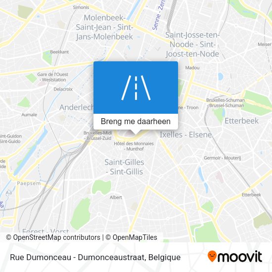 Rue Dumonceau - Dumonceaustraat kaart