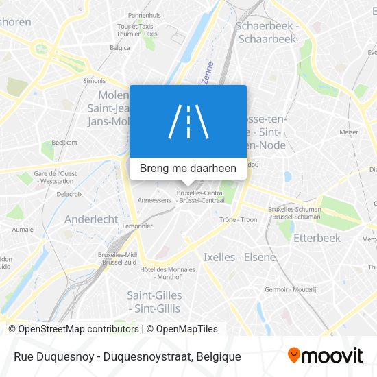 Rue Duquesnoy - Duquesnoystraat kaart