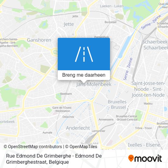 Rue Edmond De Grimberghe - Edmond De Grimberghestraat kaart