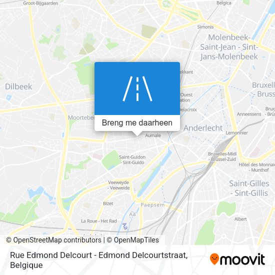 Rue Edmond Delcourt - Edmond Delcourtstraat kaart