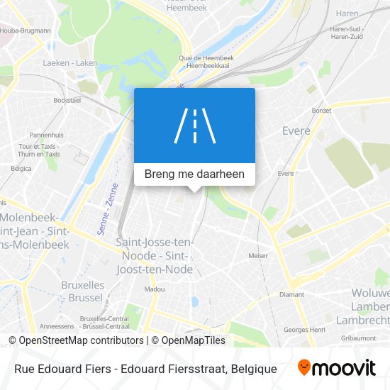 Rue Edouard Fiers - Edouard Fiersstraat kaart