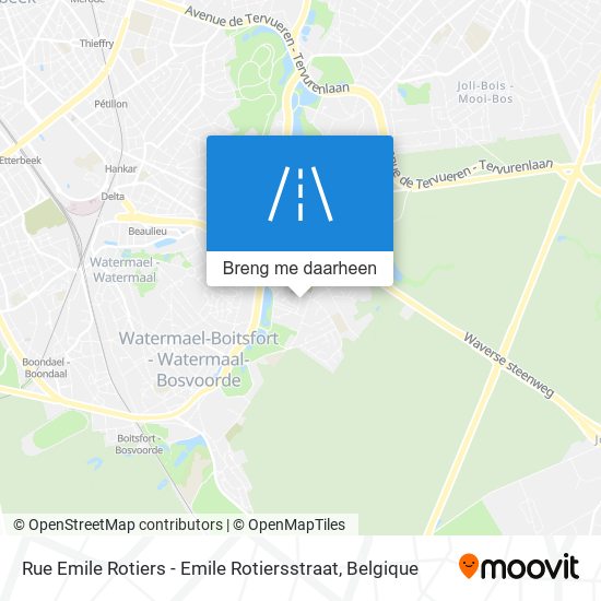 Rue Emile Rotiers - Emile Rotiersstraat kaart