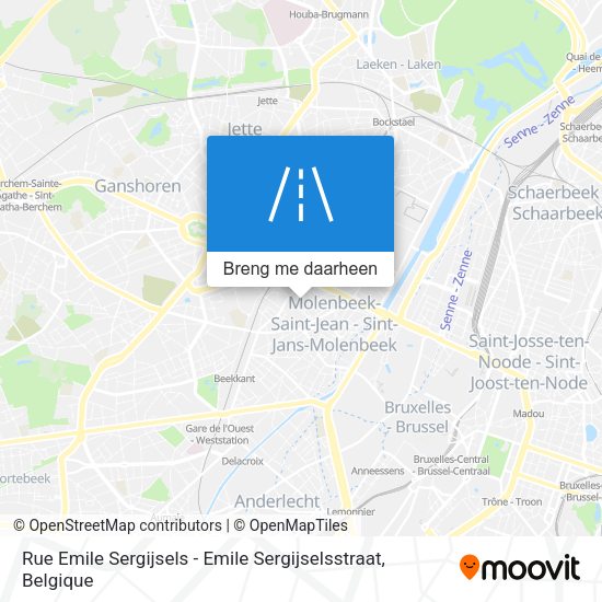 Rue Emile Sergijsels - Emile Sergijselsstraat kaart