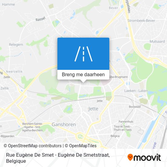 Rue Eugène De Smet - Eugène De Smetstraat kaart
