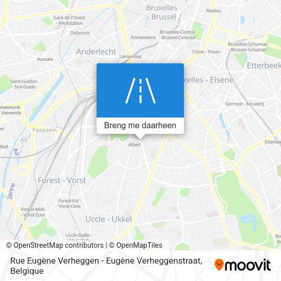 Rue Eugène Verheggen - Eugène Verheggenstraat kaart