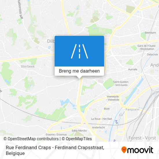 Rue Ferdinand Craps - Ferdinand Crapsstraat kaart