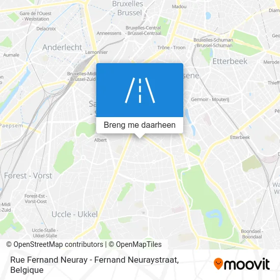 Rue Fernand Neuray - Fernand Neuraystraat kaart