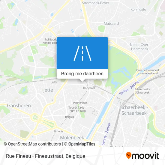 Rue Fineau - Fineaustraat kaart