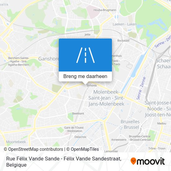 Rue Félix Vande Sande - Félix Vande Sandestraat kaart